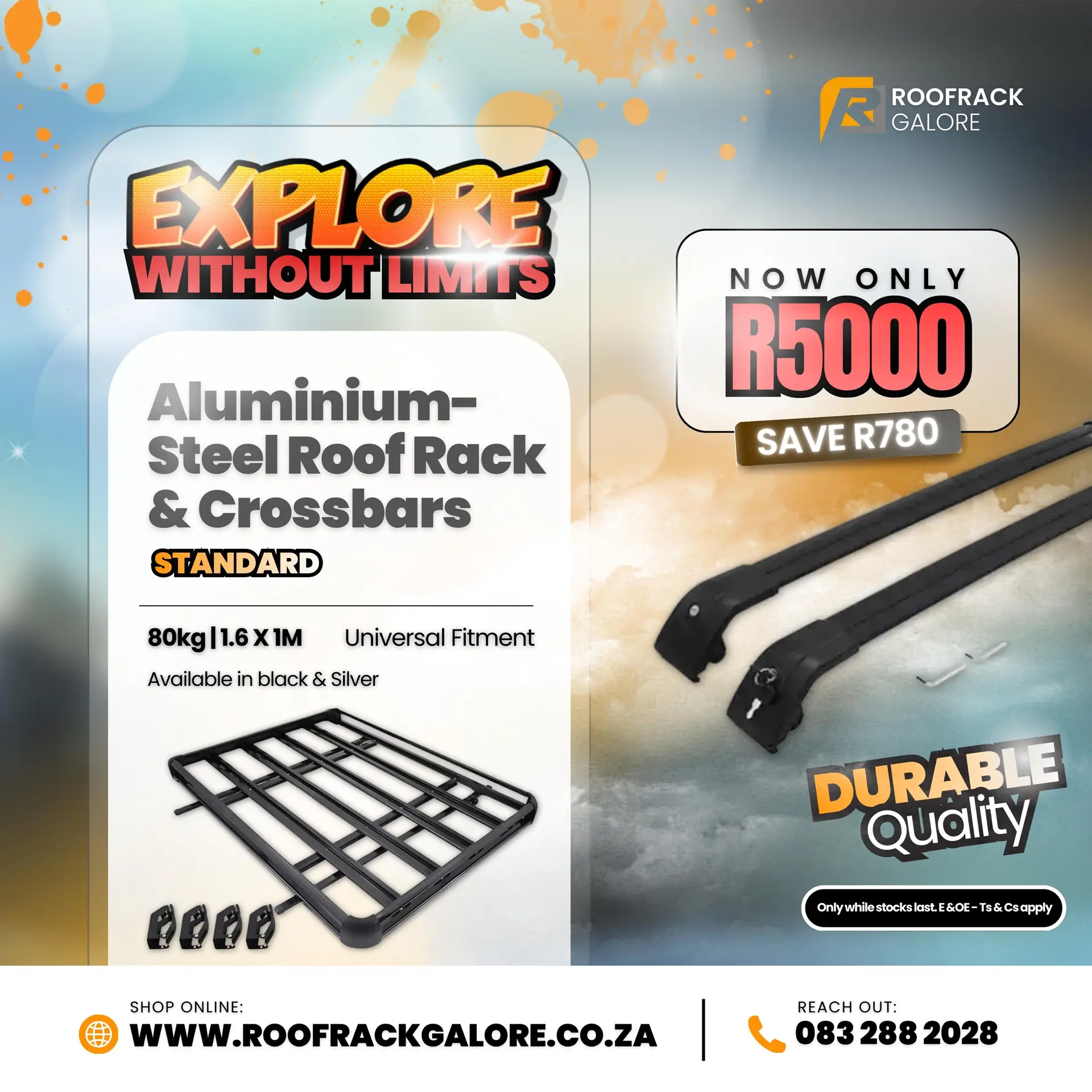 COMBO DEAL: Roof Rack & Crossbars - Extended