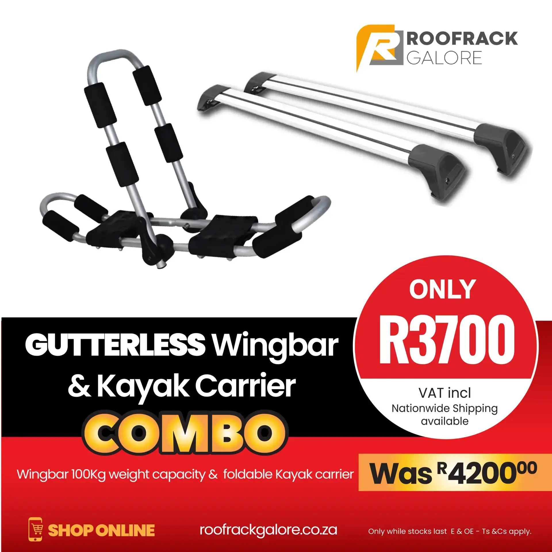 Foldable Kayak & Wingbar Combo
