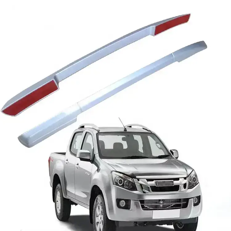 Isuzu D-Max or Toyota Hilux with silver stick-on side rails