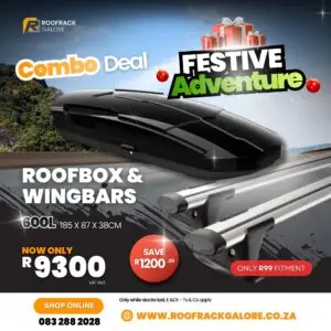COMBO DEAL: Roof Box (600L) & Wingbars